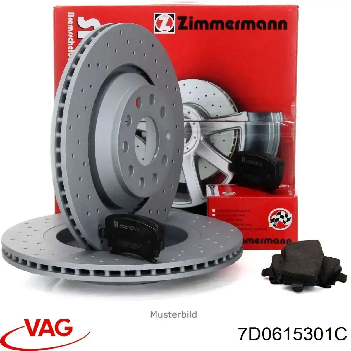 Do koszyka 7D0615301C VAG Tarcza hamulcowa przednia