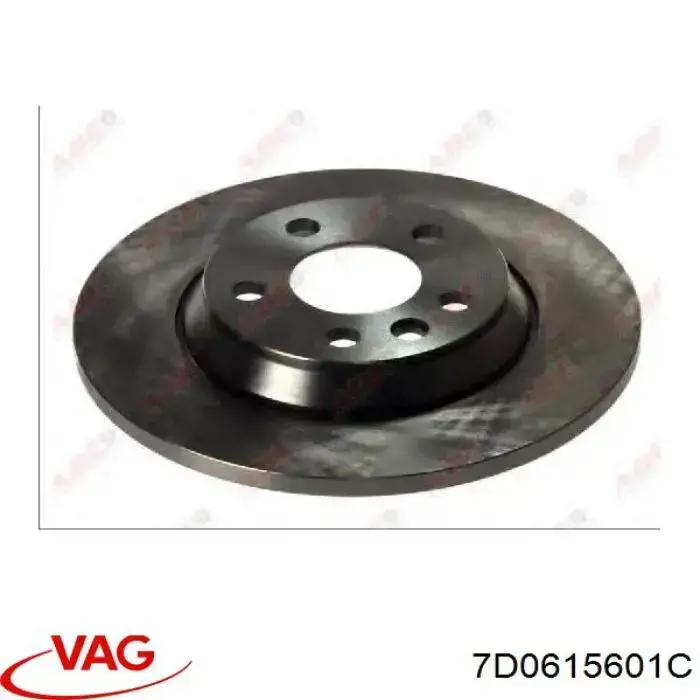 Do koszyka 7D0615601C VAG Tarcza hamulcowa tylna