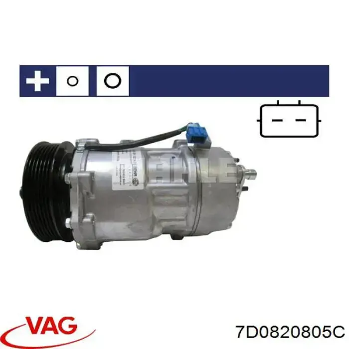 7D0820805C VAG Sprężarka klimatyzacji