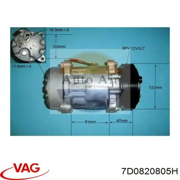 Do koszyka 7D0820805H VAG Sprężarka klimatyzacji