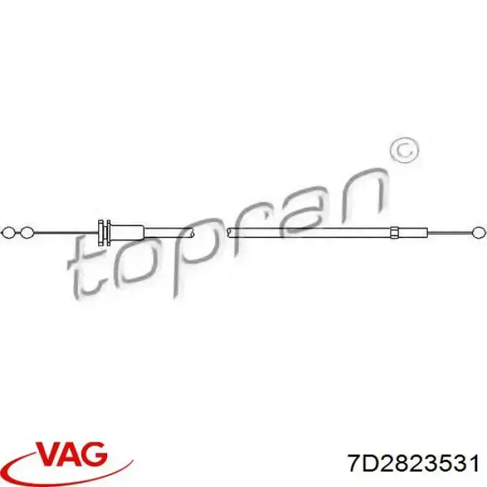 Linka otwierania maski VAG 7D2823531 cena, od 8,37 USD