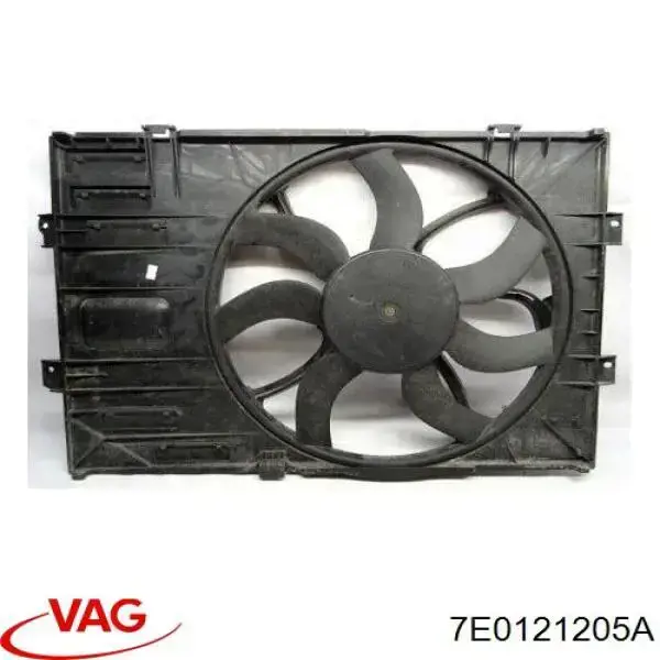 Dyfuzor chłodnicy, w komplecie z silnikiem i wirnikiem VAG 7E0121205A cena, od 272,40 USD