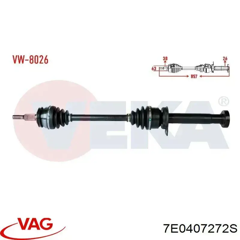 Półoś napędowa przednia prawa VAG 7E0407272S cena, od 184,92 USD