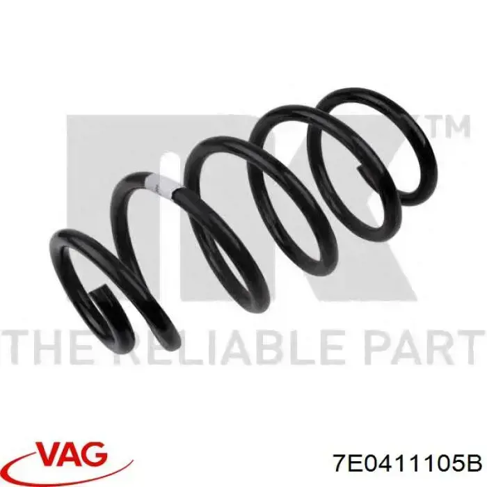 Sprężyna przednia 7E0411105B VAG