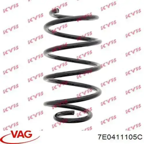 Sprężyna przednia VAG 7E0411105C cena, od 48,03 USD