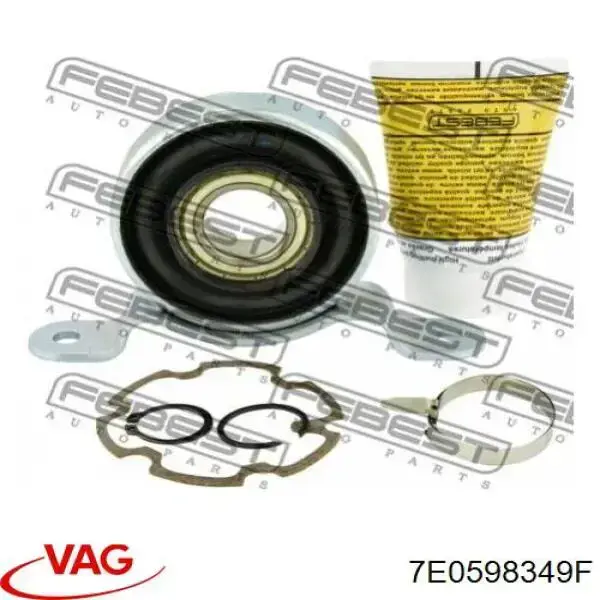 Łożysko podwieszane wału Cardana VAG 7E0598349F cena, od 64,16 USD