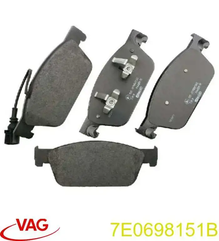 Klocki hamulcowe przednie tarczowe VAG 7E0698151B cena, od 43,40 USD