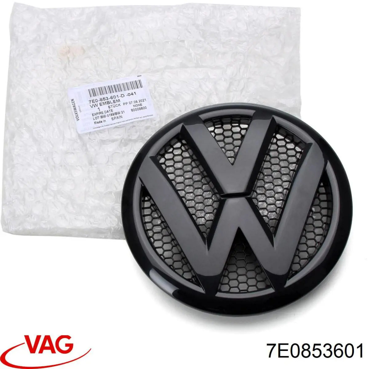7E0853601 VAG Emblemat na atrapę chłodnicy
