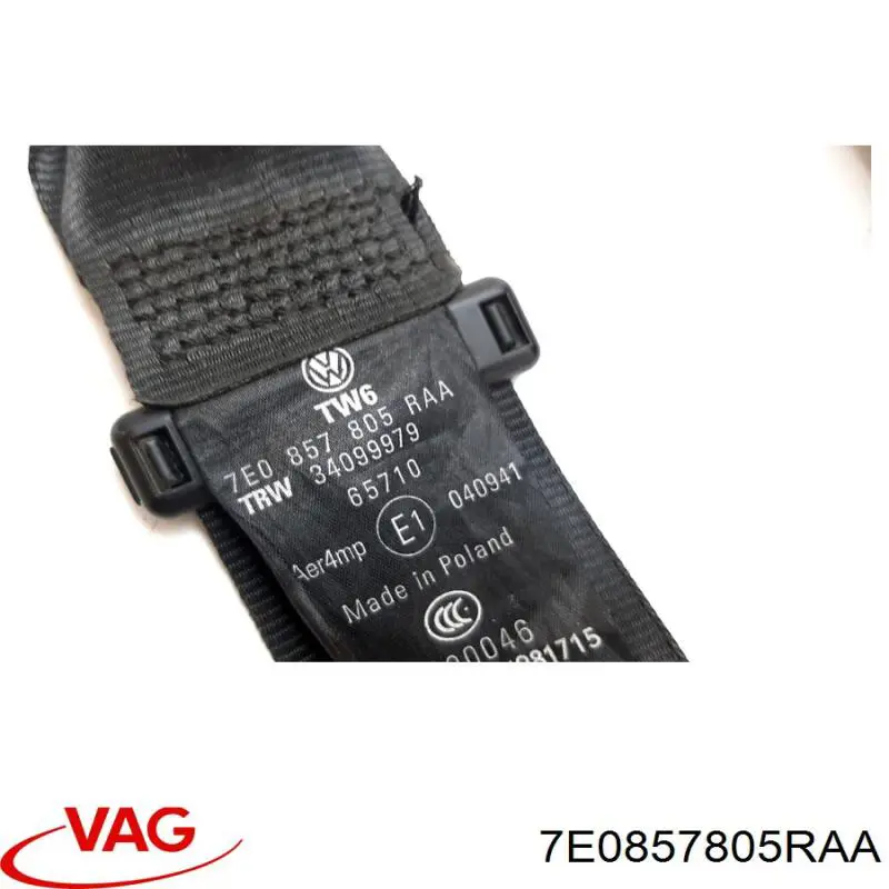 7E0857805RAA VAG Pas bezpieczeństwa przedni lewy