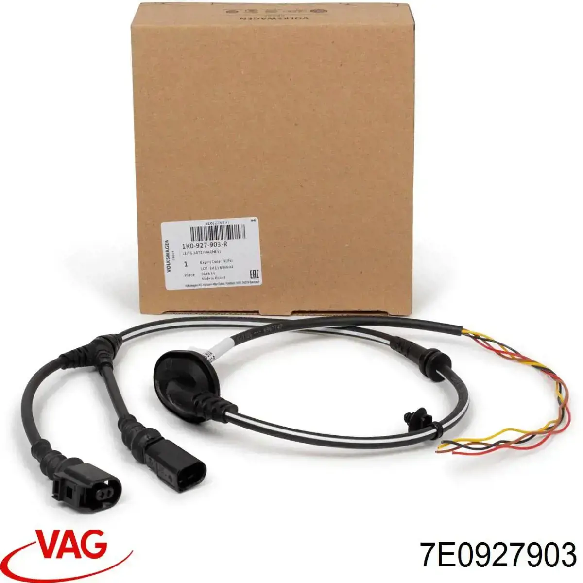 Przewód czujnika ABS przedni lewy VAG 7E0927903 cena, od 61,18 USD