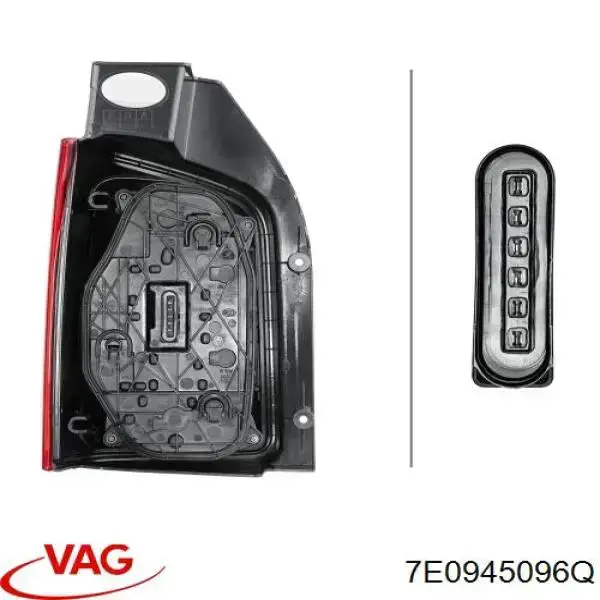 Do koszyka 7E0945096P VAG Lampa zespolona tylna prawa
