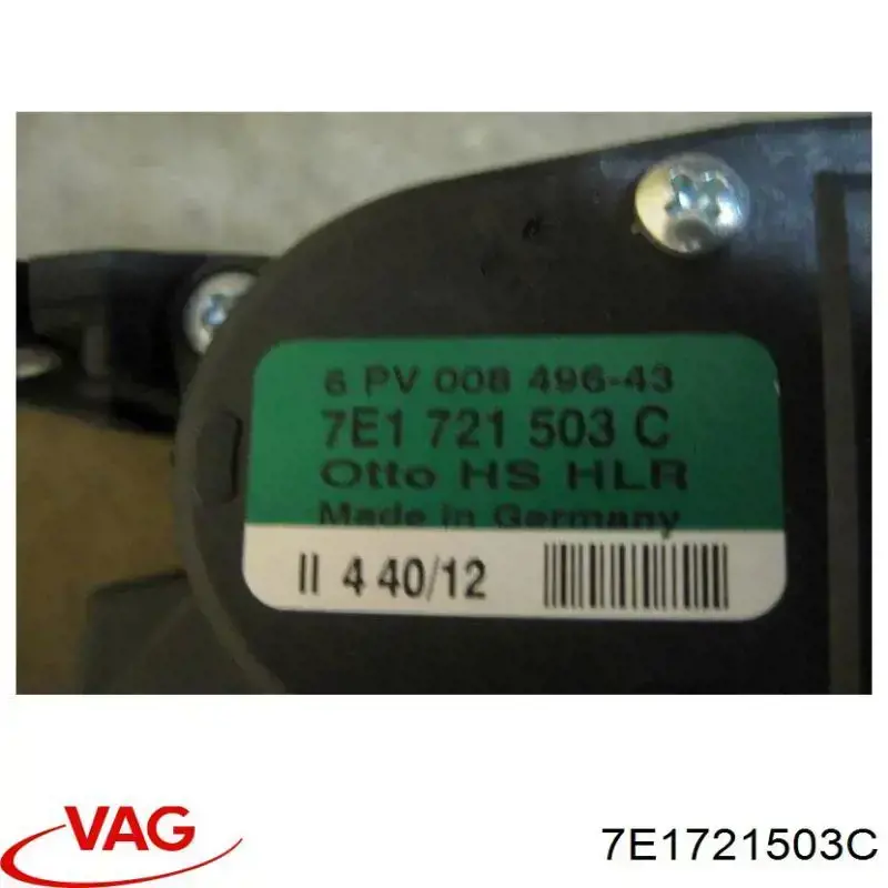Pedał przyspieszenia (gazu) VAG 7E1721503C cena, od 83,43 USD