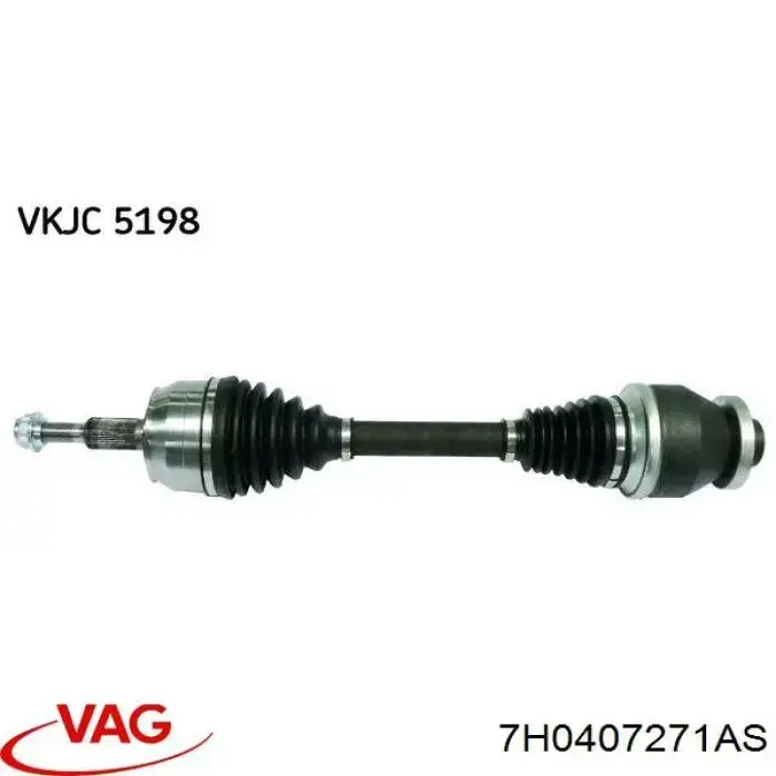 7H0407271AS VAG Półoś napędowa przednia lewa