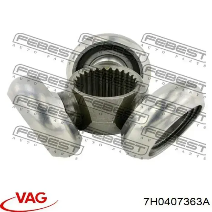 Przegub homokinetyczny wewnętrzny trójramienny VAG 7H0407363A cena, od 37,24 USD
