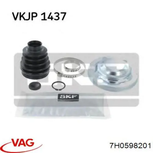 Osłona przegubu homokinetycznego półosi tylnej wewnętrzna VAG 7H0598201 cena, od 18,28 USD