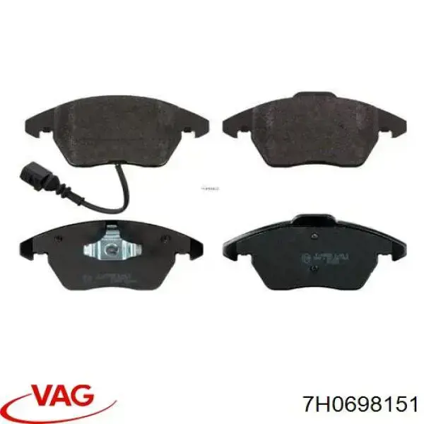 Klocki hamulcowe przednie tarczowe VAG 7H0698151