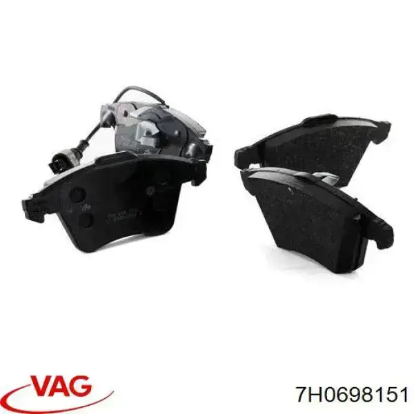 Klocki hamulcowe przednie tarczowe 7H0698151 VAG