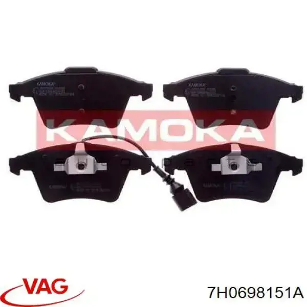 7H0698151A VAG Klocki hamulcowe przednie tarczowe