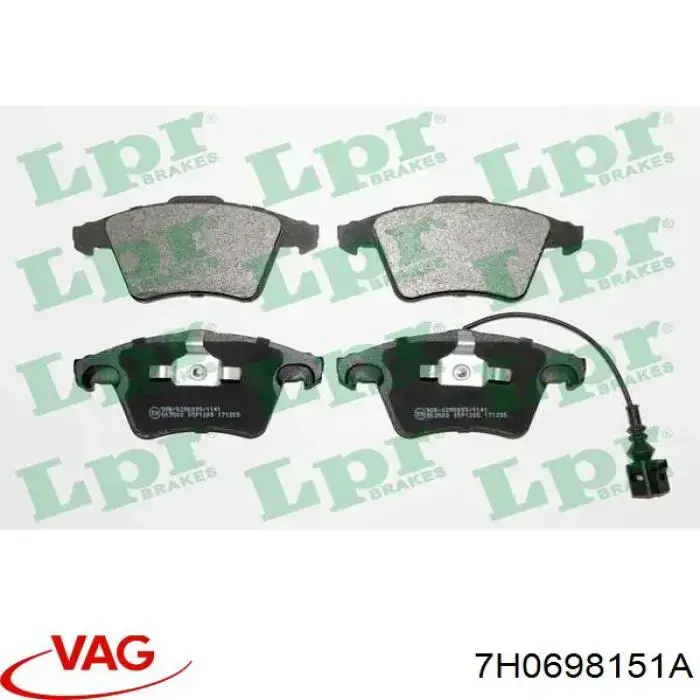 Klocki hamulcowe przednie tarczowe VAG 7H0698151A cena, od 34,70 USD