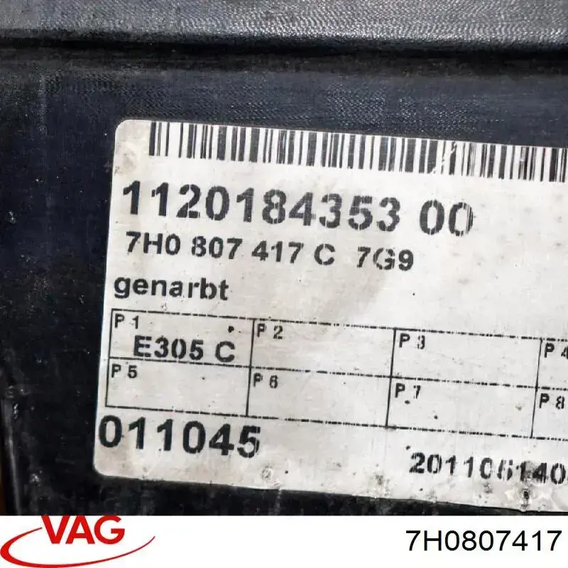 Zderzak tylny 7H0807417C VAG