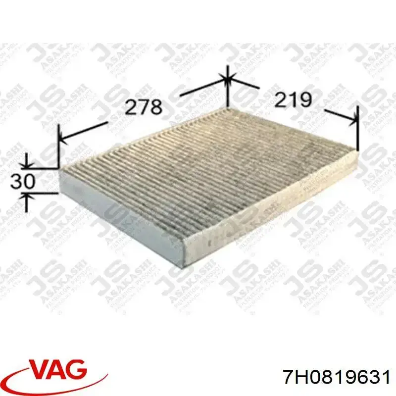Filtr kabiny 7H0819631 VAG
