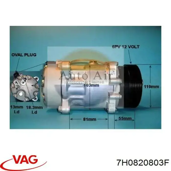 Sprężarka klimatyzacji VAG 7H0820803F cena, od 191,02 USD