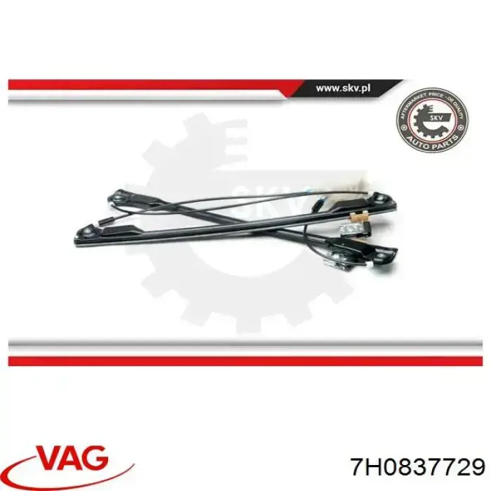 Mechanizm podnoszenia szyby drzwi przednich lewych VAG 7H0837729 cena, od 382,69 USD