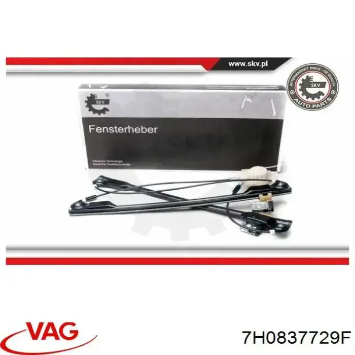 Do koszyka 7H0837729F VAG Mechanizm podnoszenia szyby drzwi przednich lewych