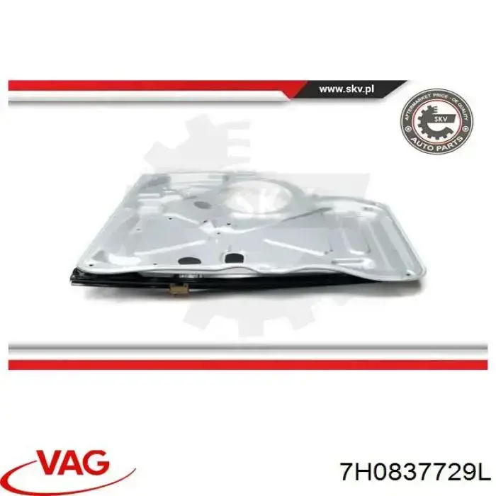 Mechanizm podnoszenia szyby drzwi przednich lewych VAG 7H0837729L cena, od 382,69 USD