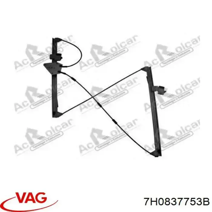 Mechanizm podnoszenia szyby drzwi przednich lewych VAG 7H0837753B cena, od 53,73 USD