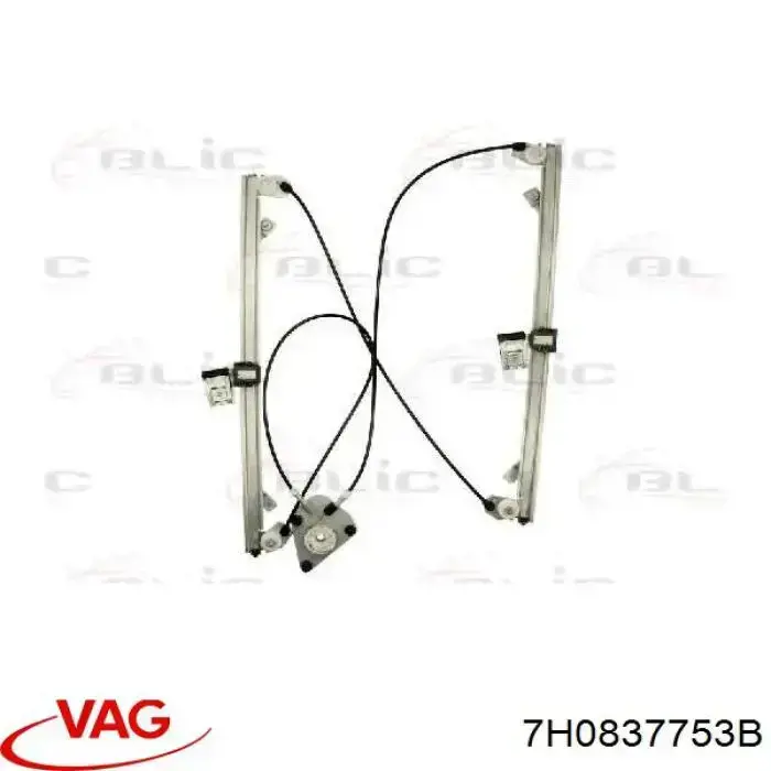Do koszyka 7H0837753B VAG Mechanizm podnoszenia szyby drzwi przednich lewych