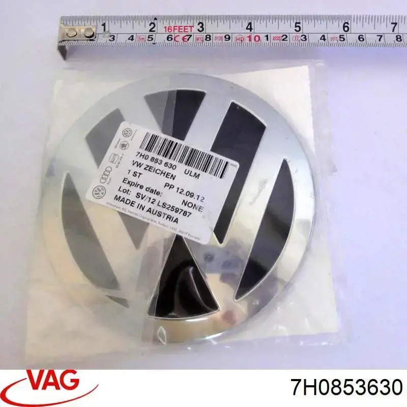 Emblemat na klapę bagaznika (znaczek firmowy) VAG 7H0853630 cena, od 22,81 USD