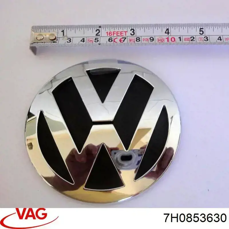 Do koszyka 7H0853630 VAG Emblemat na klapę bagaznika (znaczek firmowy)