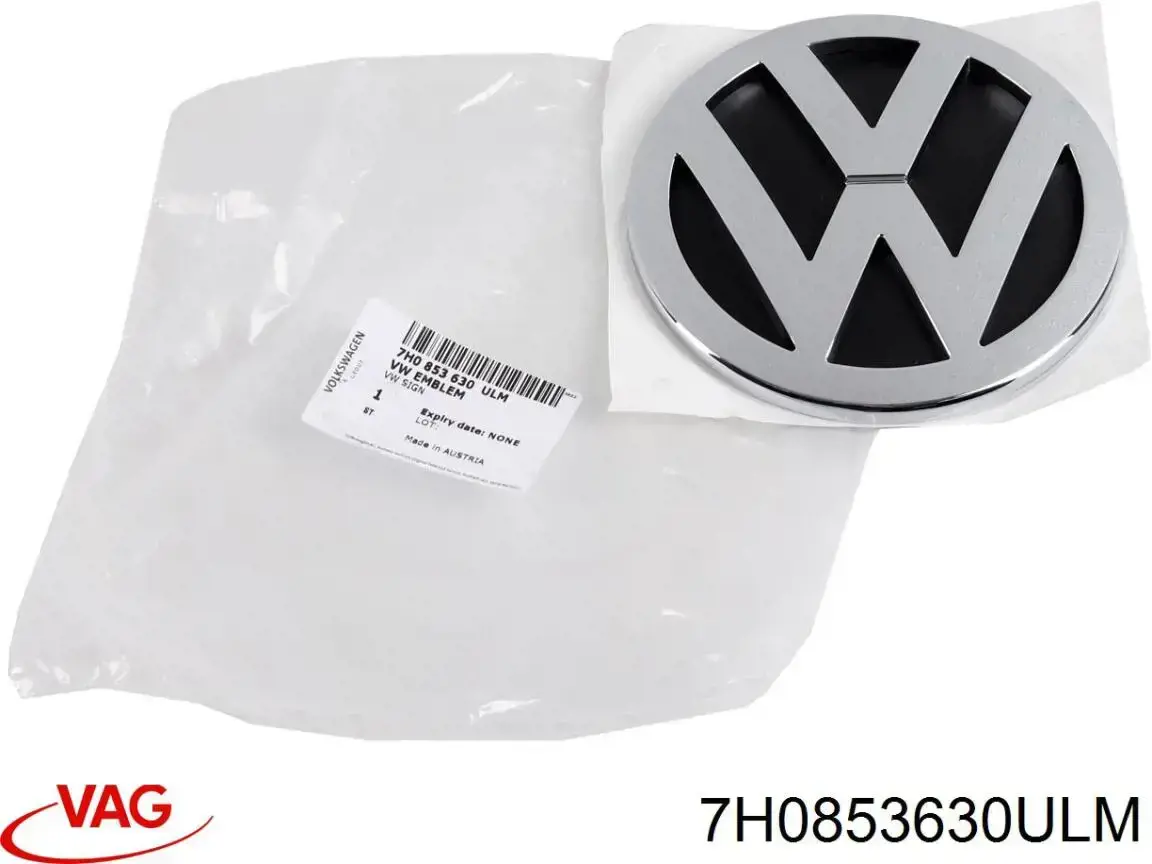 7H0853630ULM VAG Emblemat na klapę bagaznika (znaczek firmowy)