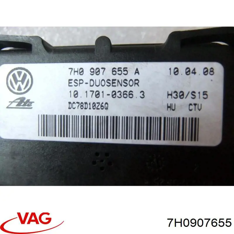 Do koszyka 7H0907655 VAG Czujnik przyśpieszenia poprzecznego (ESP)