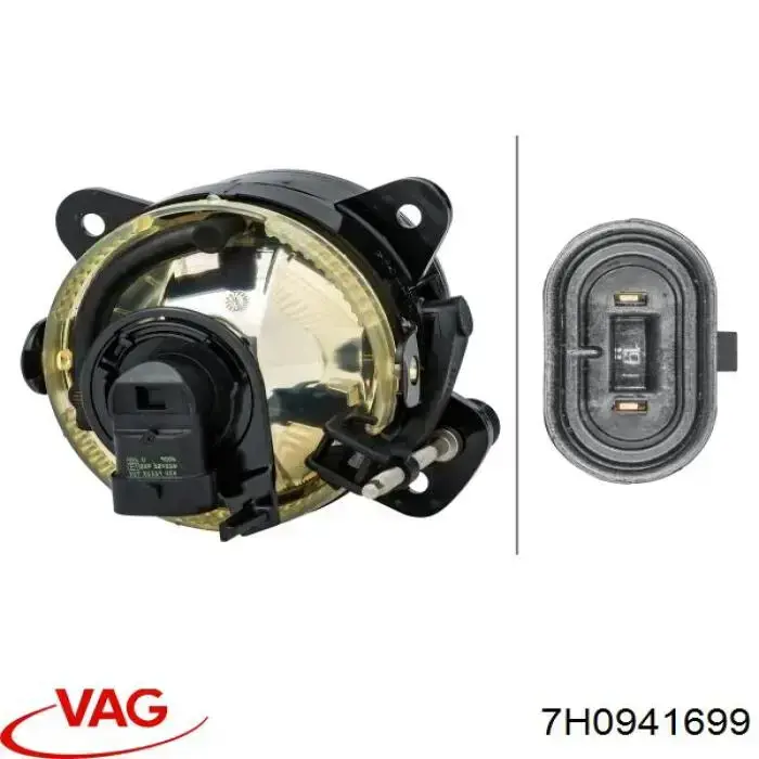 Do koszyka 7H0941699 VAG Lampa przeciwmgielna lewa