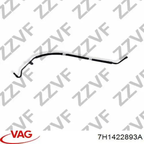 7H1422893A VAG Przewód hydraulicznego układu wspomagania wysokiego ciśnienia, od pompy do maglownicy (mechanizmu)