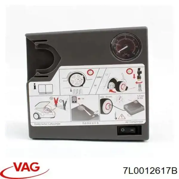 Sprężarka do pompowania opon VAG 7L0012617B cena, od 59,59 USD