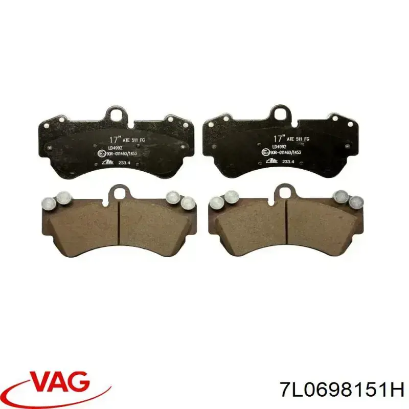 Klocki hamulcowe przednie tarczowe VAG 7L0698151H cena, od 35,34 USD