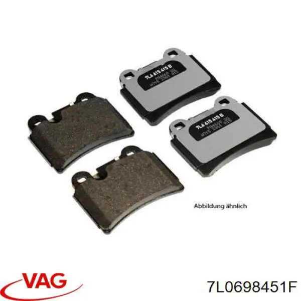 Okładziny (klocki) do hamulców tarczowych tylne VAG 7L0698451F cena, od 36,55 USD