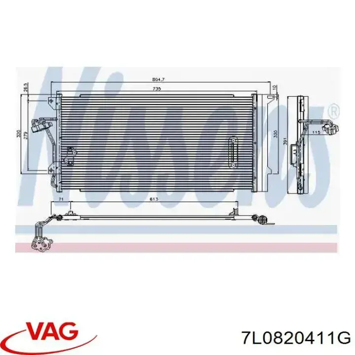 7L0820411G VAG Chłodnica klimatyzacji