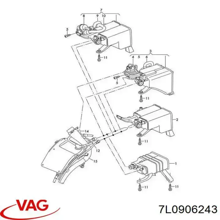  Zawór pochłaniacza oparów paliwa Volkswagen Jetta 6