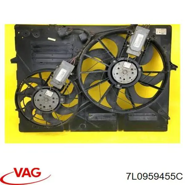 Wentylator elektryczny układu chłodzenia, kompletny (silnik+wirnik) lewy VAG 7L0959455C cena, od 113,87 USD