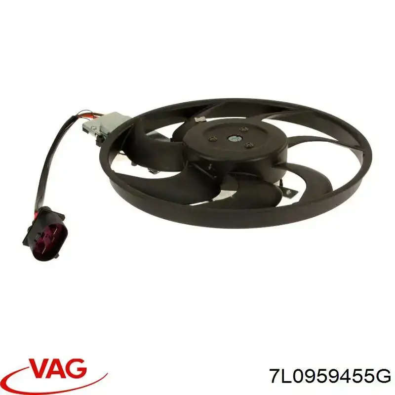Do koszyka 7L0959455G VAG Wentylator elektryczny układu chłodzenia, kompletny (silnik+wirnik) prawy