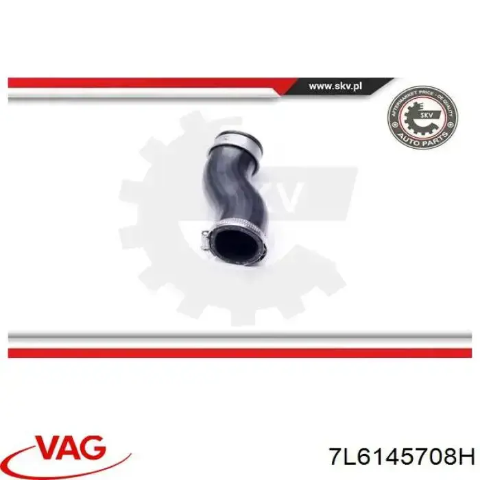 Przewód (króciec) intercoolera VAG 7L6145708H cena, od 42,56 USD