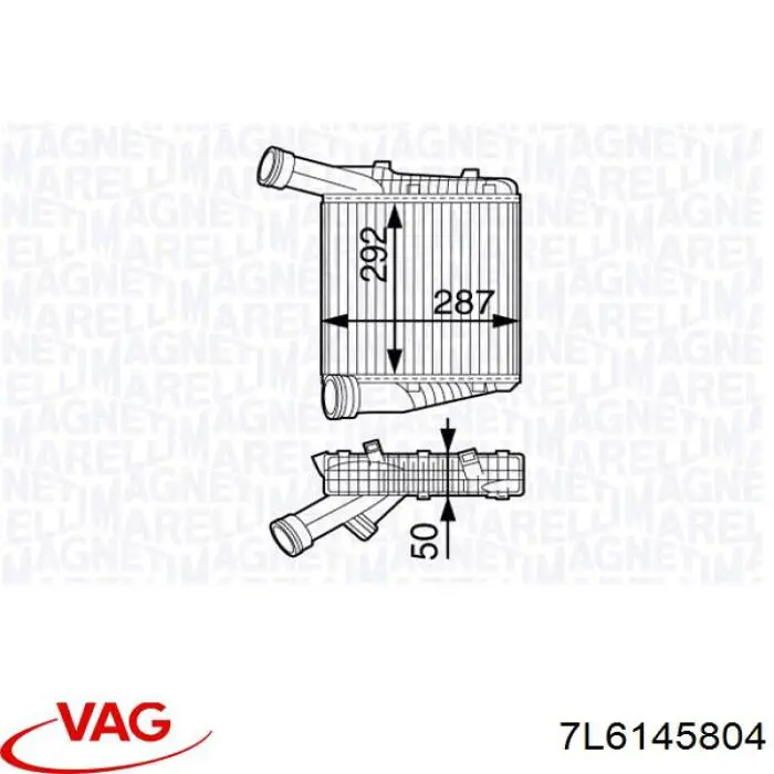 7L6145804 VAG Chłodnica intercoolera
