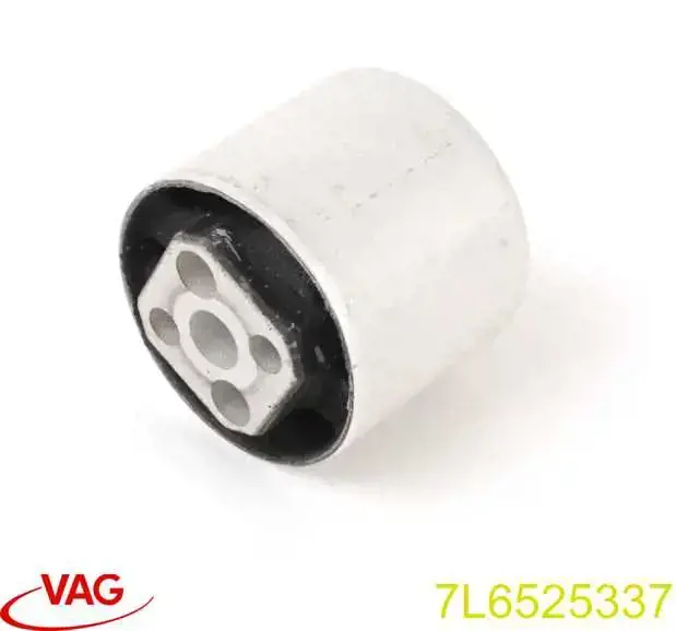 Do koszyka 7L6525337 VAG Silentblock tylny prawy (poduszka) reduktora mostu przedniego