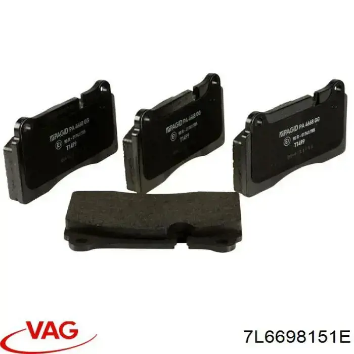 Klocki hamulcowe przednie tarczowe 7L6698151E VAG
