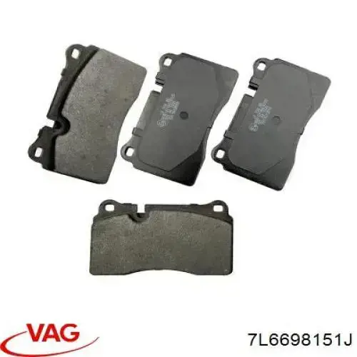 Klocki hamulcowe przednie tarczowe 7L6698151J VAG