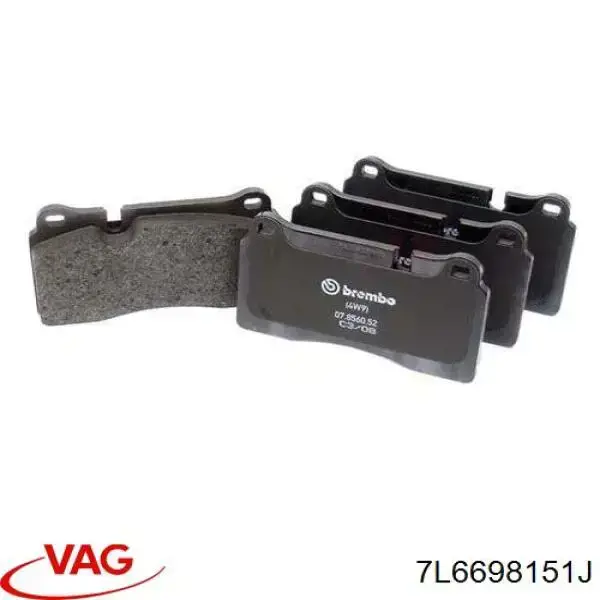 7L6698151J VAG Klocki hamulcowe przednie tarczowe